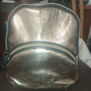 City Streets Metallic Bronze Mini Backpack